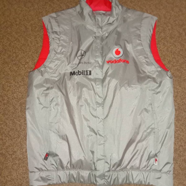 New authentic Vodafone McLaren mercedes F1 Formula 1  alonso lewis hamilton bodywarmer gilete vest sz M