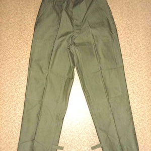 New, dead stock 1950s, military surplus Norwegian army combat pants M51, size L