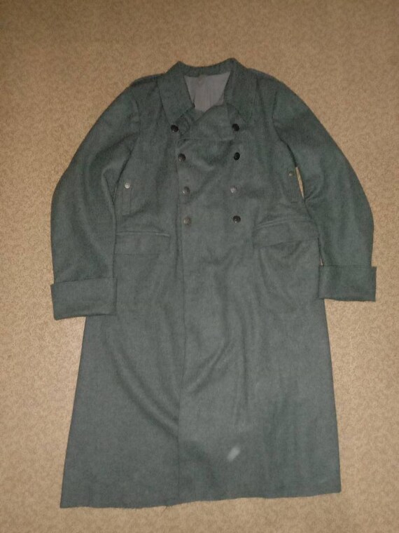 Vintage WW2 Era 1940 Swiss Army Military Surplus Wool Greatcoat