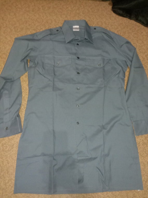 Chemise Grise Armée Néerlandaise Vintage - Taille Régulière, Manches Longues - Occasion Très Bon état, Années 2000