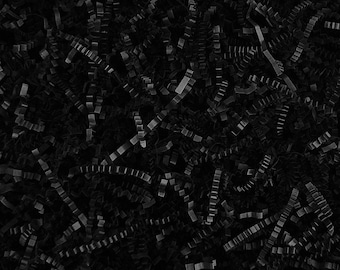MRMX 1/2 lb Crinkle Cut Thick Quality 90 gsm Paper Shred Fillers in Zip Lock Bag, Make Gifts Look Pretty! Really Black.