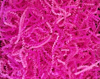 MRMX 1/2 lb Crinkle Cut Thick Quality 90 gsm Paper Shred Fillers in Zip Lock Bag, Make Gifts Look Pretty! Vibrant Pink.