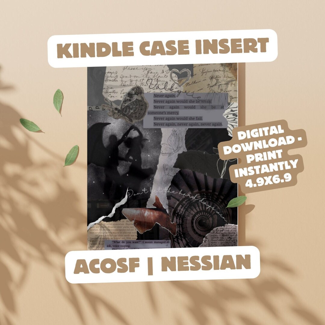 Kindle Paperwhite Case Insert Digital Download Vintage Scrapbook ACOSF