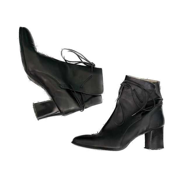 lace up wide calf boots