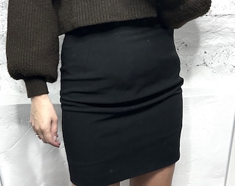 Mini potlood zwarte rok/Office Business rok/minimal rok/Bodycon rok/strakke rok/jaren '90 Tube rok-S