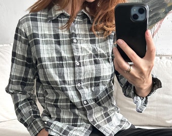 JW Anderson X Uniqlo Flannel Checked Longline Shirt Tartan Shirt