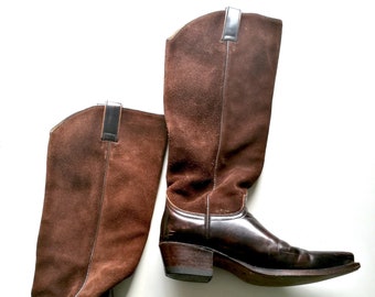 maroon tall boots