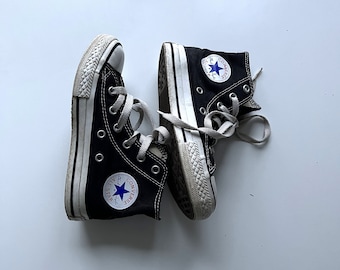 Knöchel-Schwarz-Converse für Kinder / Casual Street Wear Stilvolle Kleinkind Unisex Sneakers / Mädchen Jungen Krawatte Sneakers - US 12 UK 11 '5 EU 29