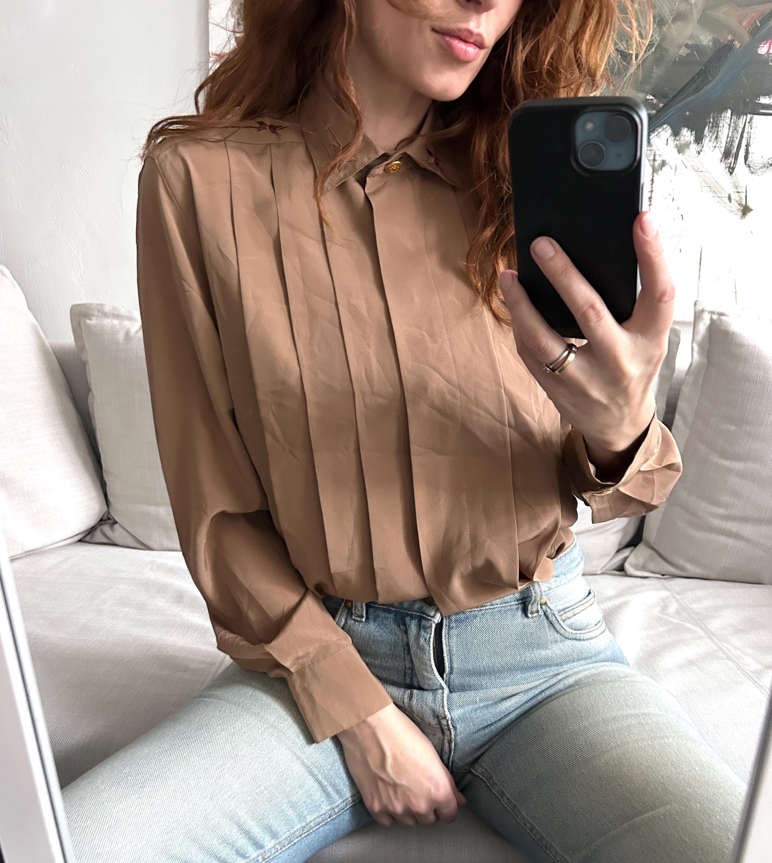 トップス deres half sleeve blouse chocolate Bridget / half sleeve