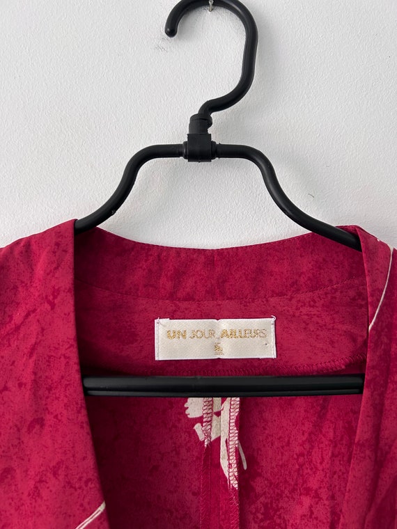 Feminine Crop Jacket / Delicate Red Jacket / Half… - image 10