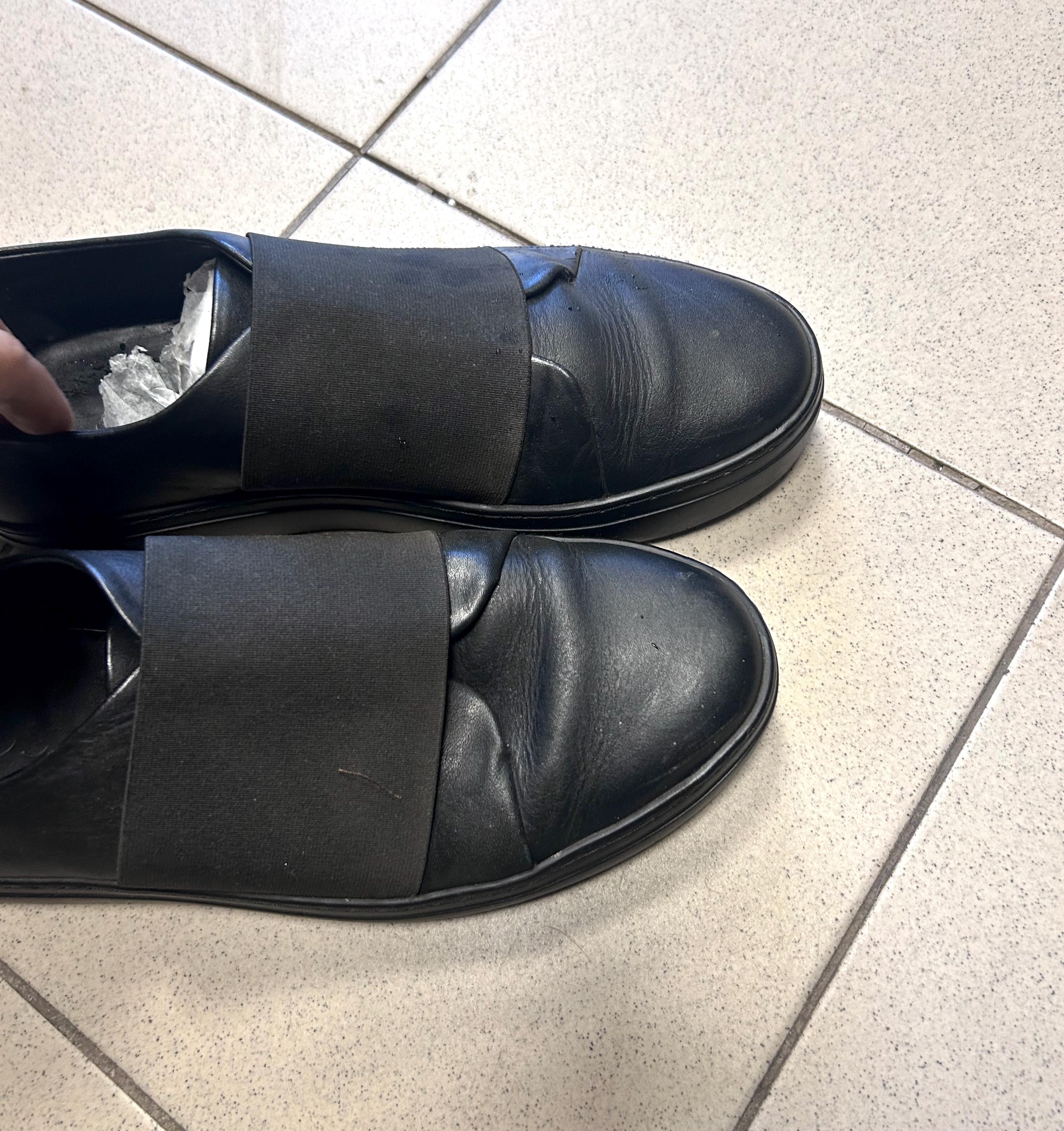 COS Black Leather Lug-Sole Slip-On Loafers LEATHER PENNY LOAFERS - BLACK | COS US main image 2