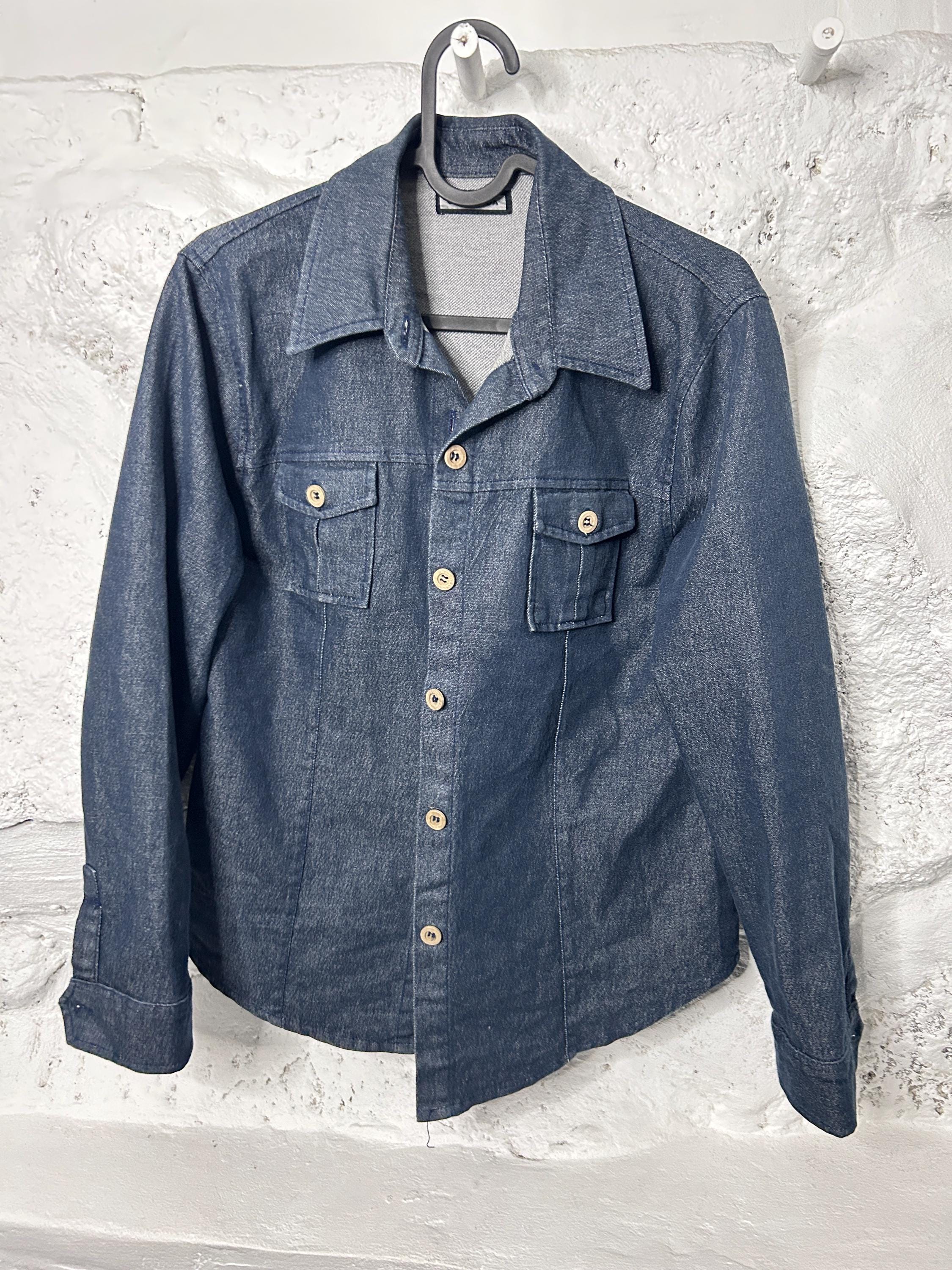 Vintage 70s Denim Jacket / Slim Button up Jacket / Retro