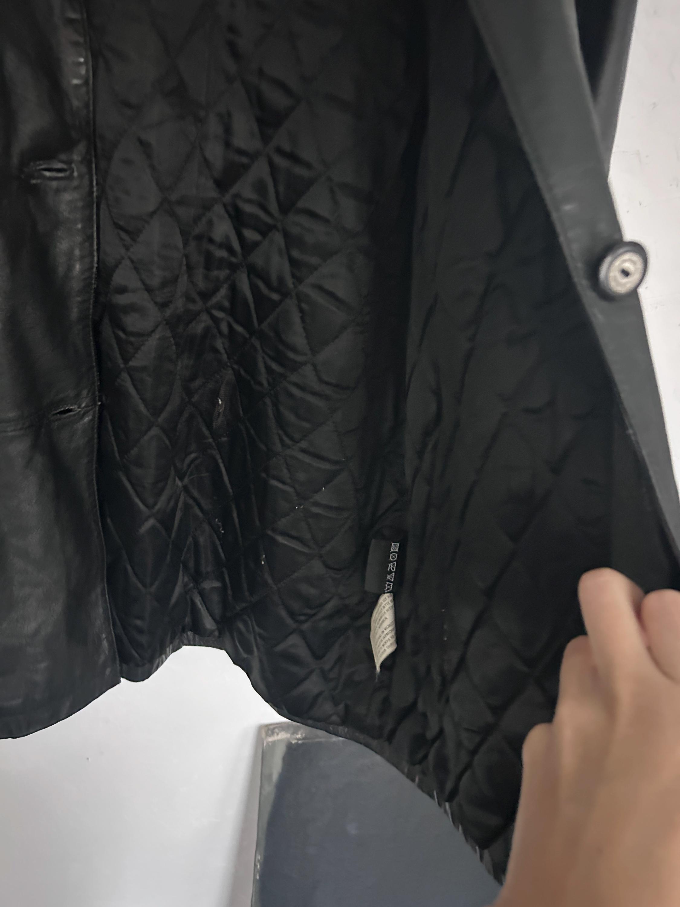 Vintage 80s Black Genuine Leather Jacket: Unisex Midi Coat