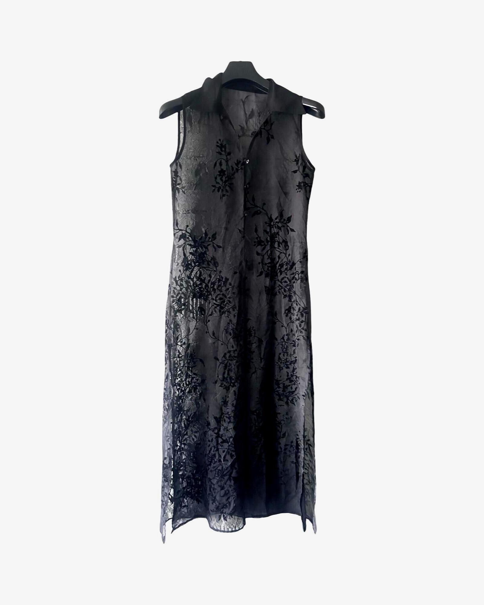 Black Sheer Floral Dress - Etsy Black Sheer Floral Dress - Etsy