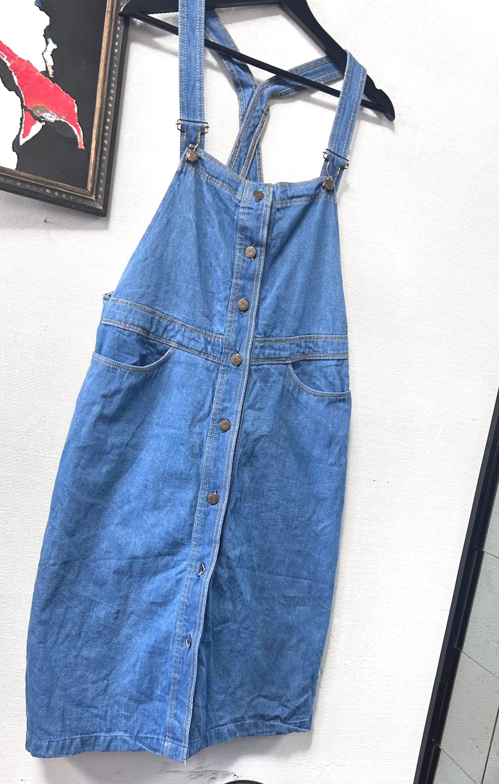 Denim Work Apron Dress - Etsy