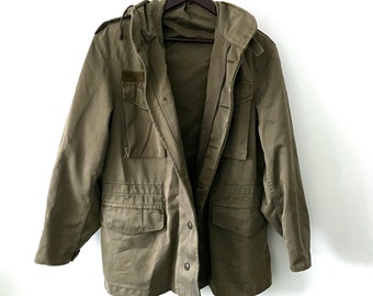 olive green canvas jacket