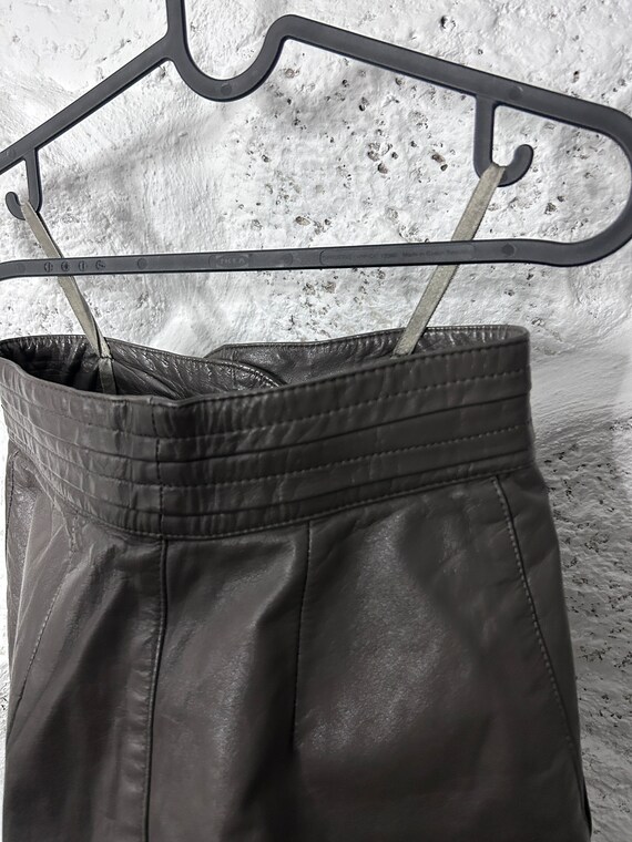 80’s Black High Waist Suede Leather Pants by Live A Little main image 1