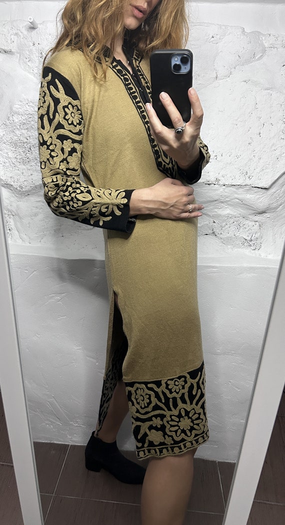 Boho Embroidered Dress / Long Sleeved Tunic / Chi… - image 5