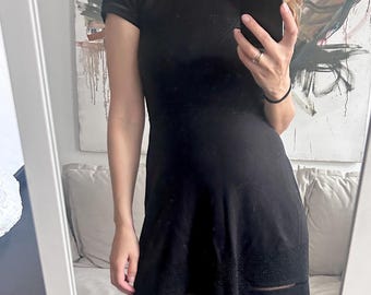 Contrast Stitch Knit Mini Dress, Knit Mini Dress, Mini Dress, Black Mini  Dress, Black Dress, Black Club Dress, Cute Black Dress, Cute Mini - Etsy