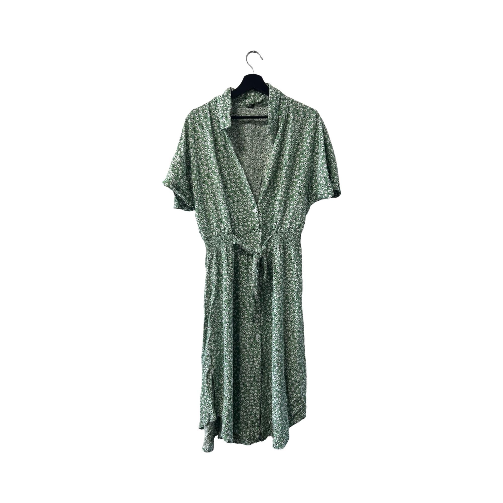 h&m green floral dress Maxi Drawstring for Summer, Relaxed Comfy Short Full Button Dress, One Size prom dress 2022