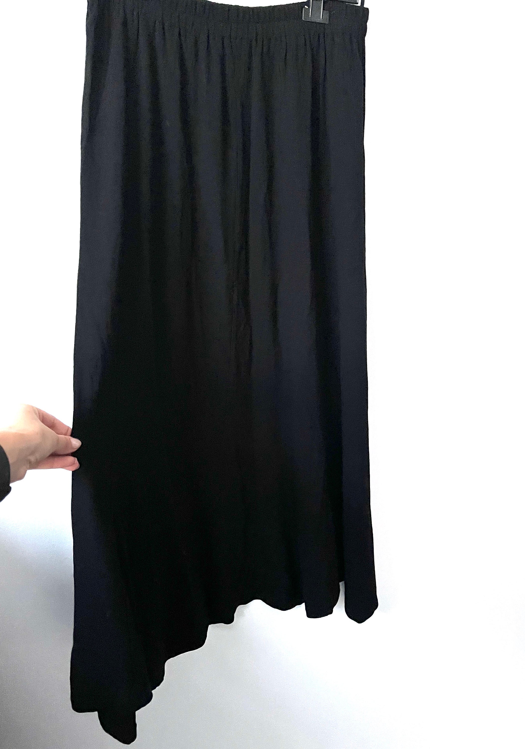 Black Maxi Skirt / Pleated Fall Skirt / Long Full Skirt / Etsy