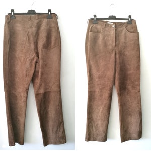 70s 80s LOEWE Wide Leg Pants Copper Reddish Brown Suede Pants Clothing Womens Clothing Trousers & Capris Trousers 