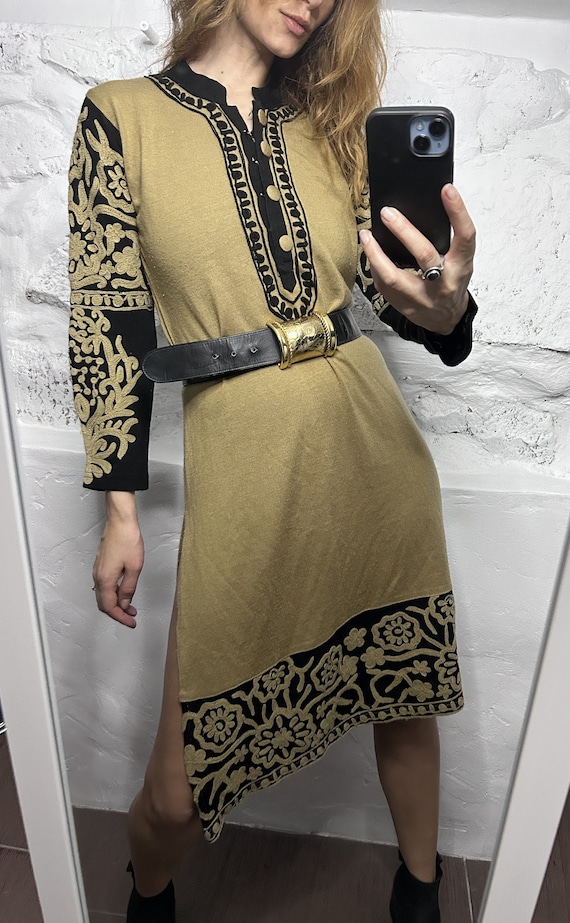 Boho Embroidered Dress / Long Sleeved Tunic / Chi… - image 2