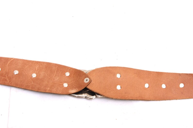 Vintage Silver Massive Buckle Belt Boho Belt Jim Morrison Style Belt Unisex Belt Gift Idea