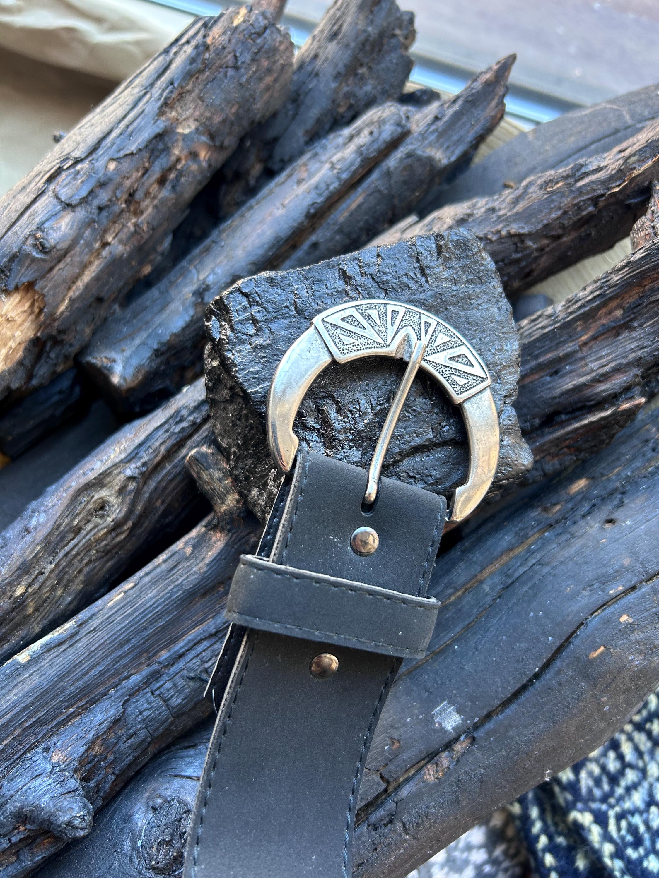 Vintage Boho Black Woven Leather Wide Statement Belt Ornate Silver Stone Buckle moroccan belt products for sale | eBay main image 4