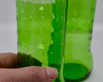 Set of 2 Green "SPRITE" Recycled Bottle Drinking Glasses