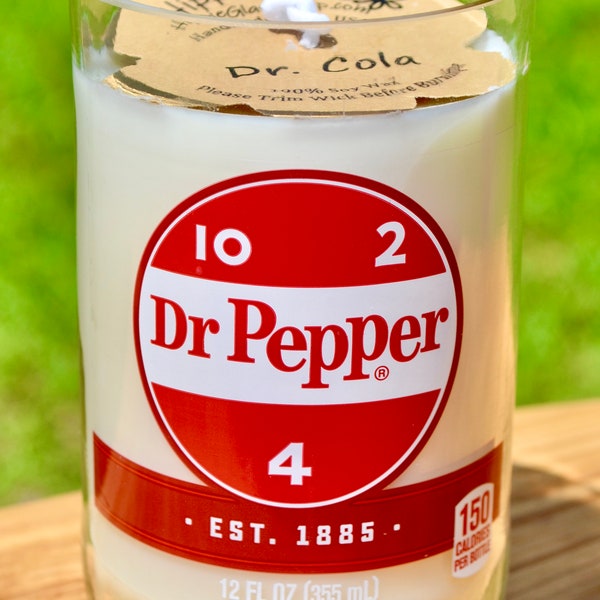 Dr. Pepper Bottle Soy Candle - Dr. Cola Scent