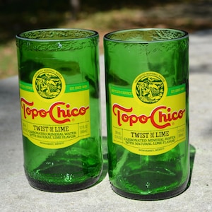 Set of 4 Topo Chico Twist of Lime Glasses