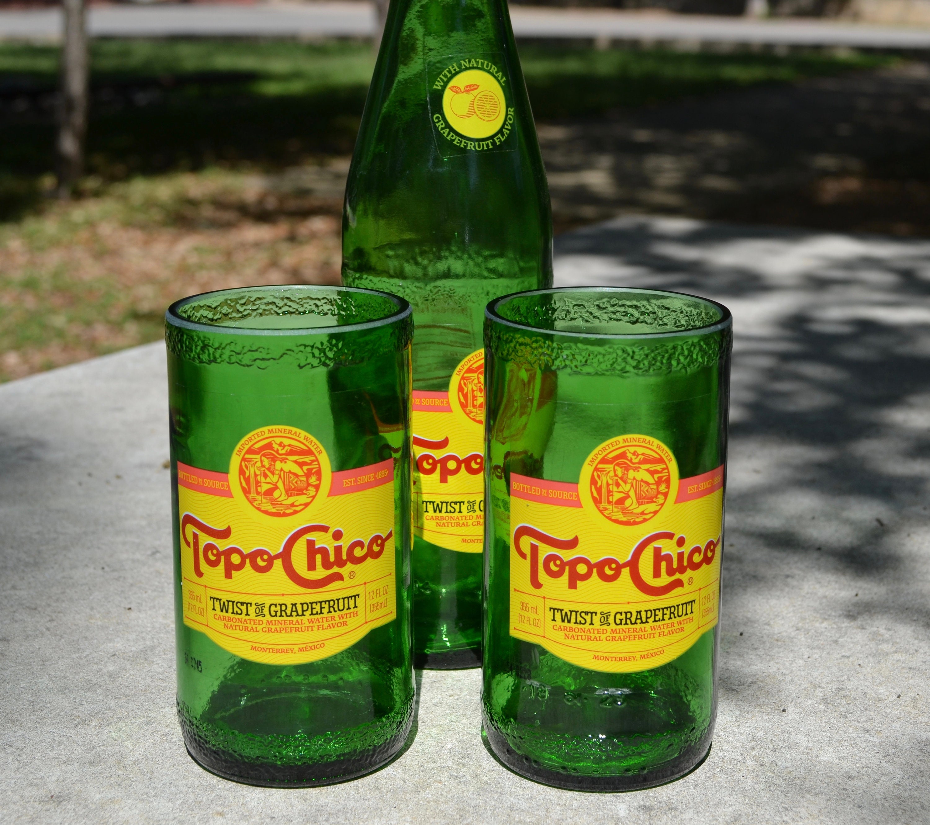 Topo Chico Grapefruit Bottle Glasses | Etsy