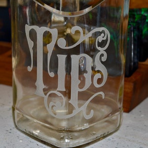 Tip Jar from Recycled 1/2 Gallon Liquor Bottle image 1