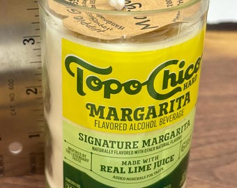 Topo Chico Margarita Hard Seltzer Bottle with Hand poured Margarita Scented Soy Candle