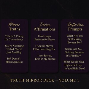 Digitaler Download PDF - Truth Mirror™ Schatten Arbeitsdeck - Druckbare Karten für Innere Heilung, Reflektionsauffordern und Affirmationen