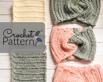 Dreamy Ear Warmer Pattern, Twisted Crochet Ear Warmer Pattern, Twisted Crochet Headband, Ear Warmer With Twist Crochet Pattern