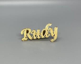 Personalized name brooch pin, brooch pin, gold brooch pin, name brooch, jewelry accessories