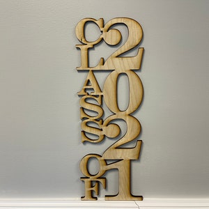 Personalisiertes Holzschild, Klasse von 2025, Graduierung, Abschlussgeschenk, Laser geschnittenes Holzschild, Gravurholzschild, Wanddekor (unbemalt / bemalt)