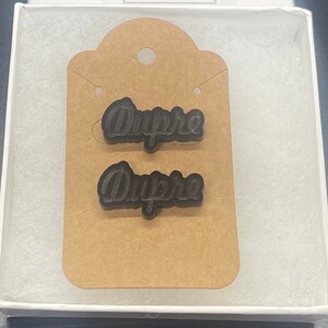 Personalized Acrylic Name Stud Earrings, Custom Laser Cut Jewelry