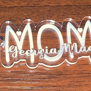 Personalized Nameplate Keychain, Custom Acrylic Keychains, Your Name Keyrings, Key Chain with Name, Personalized Key Ring, Birthday Gifts