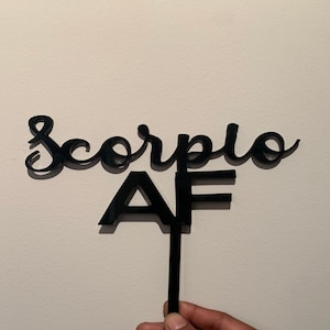 Toppers pastel de cumpleaños, card stock Cake Toppers, Party Favors, Boda, laser cut name cupcake, acrylic cake Toppers, Scorpio cake Topper