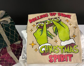 Christmas Spirit Shirt, Christmas T-Shirt, Custom T-Shirts, Ugly Christmas Sweater, Personalized Shirt, Custom shirt for Women
