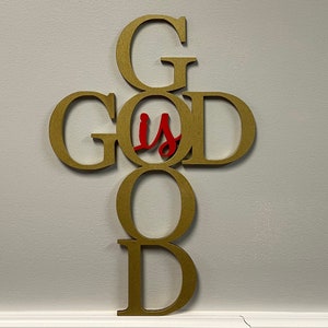 GOD is GOOD Engraved Wood Sign, Personalized Wood Sign Wall Decor, Laser Cut Wood Sign, Religious Wall Decor, Prayer Signs for Dining Room