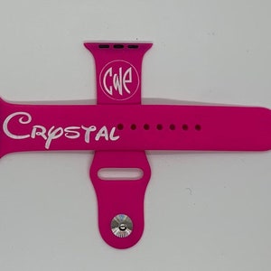 Engraveable Apple Watch Band, Personalized Apple Watch Strap, Custom Watch Bands with Name, Silicon Watch Band - for All Apple Watch Series
