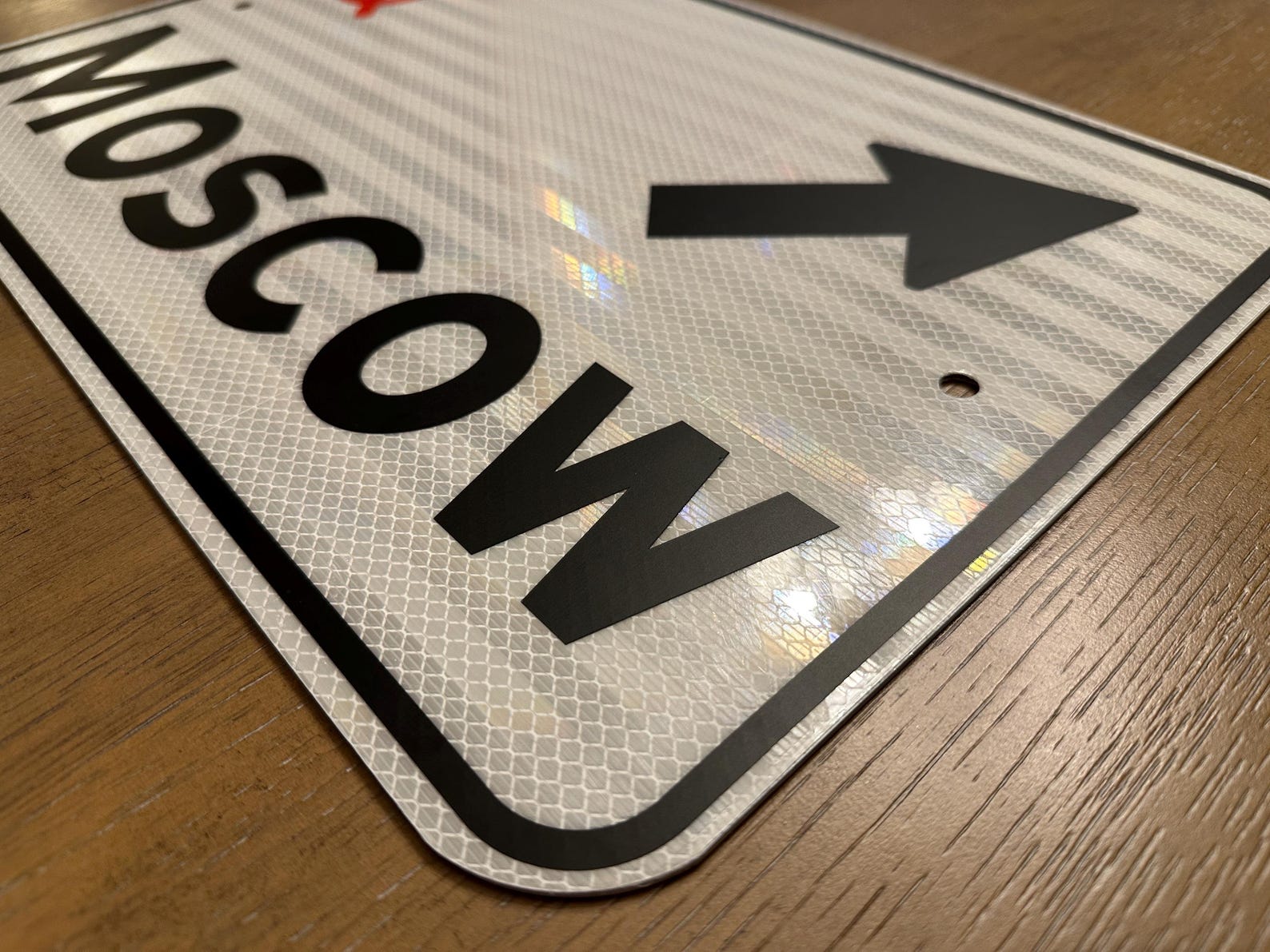 Soviet Union Moscow Reflective Road Sign 12 X 18 - Etsy