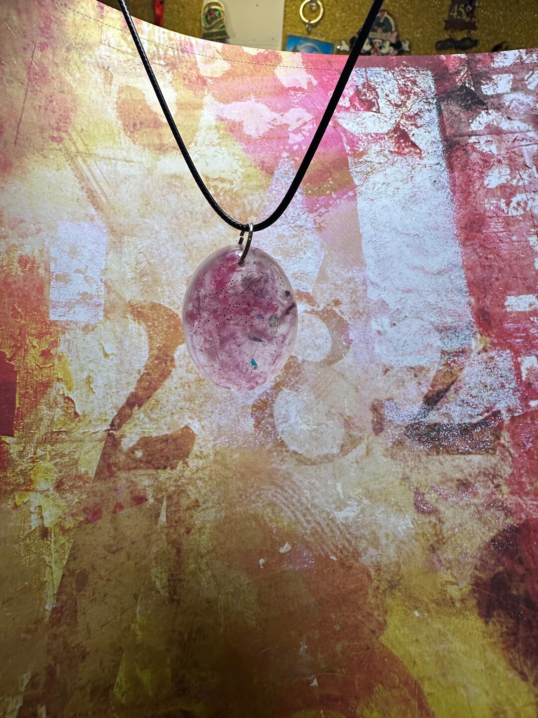 Gallery Detail: One Of A Kind Resin Pendant Necklace Wearable Art