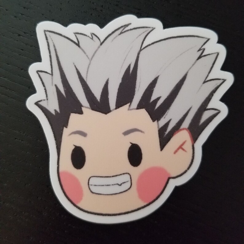 haikyuu anime head stickers cute etsy