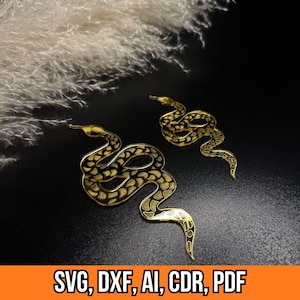 Archivo de corte láser de serpiente 2025. Plantilla digital para adornos de Año Nuevo cortados con láser. Símbolo de la decoración festiva 2025. Archivos Dxf, Cdr, Ai, Pdf y SVG.
