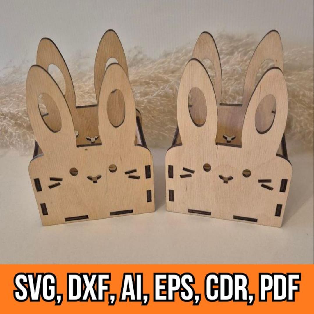 Laser Cut Easter Basket SVG, Bunny Box | Easter Laser File | Treat Box ...